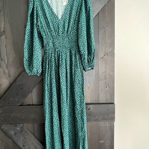 GAP Teal Long Sleeve Dress